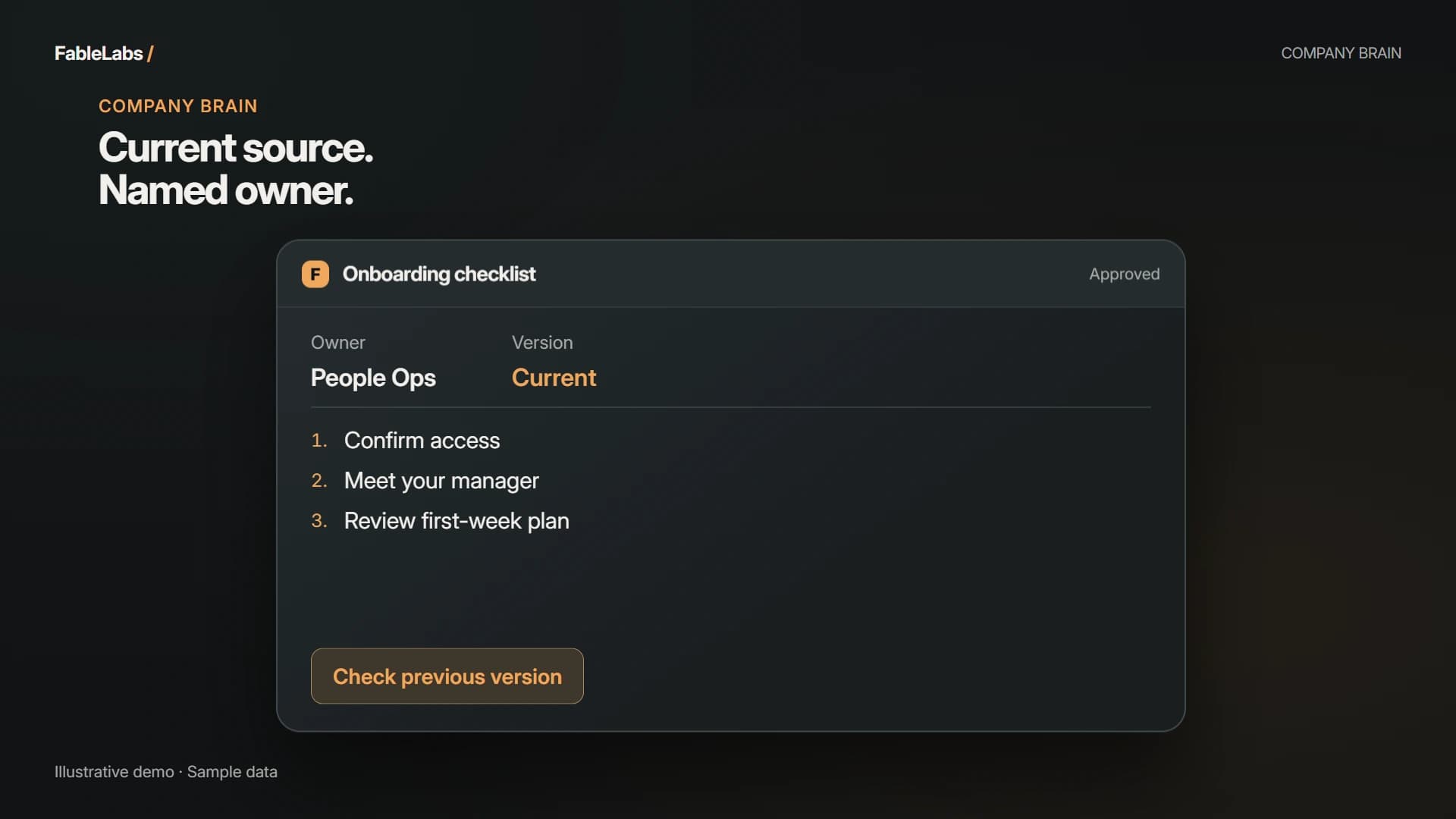 Product walkthrough: Company Brain