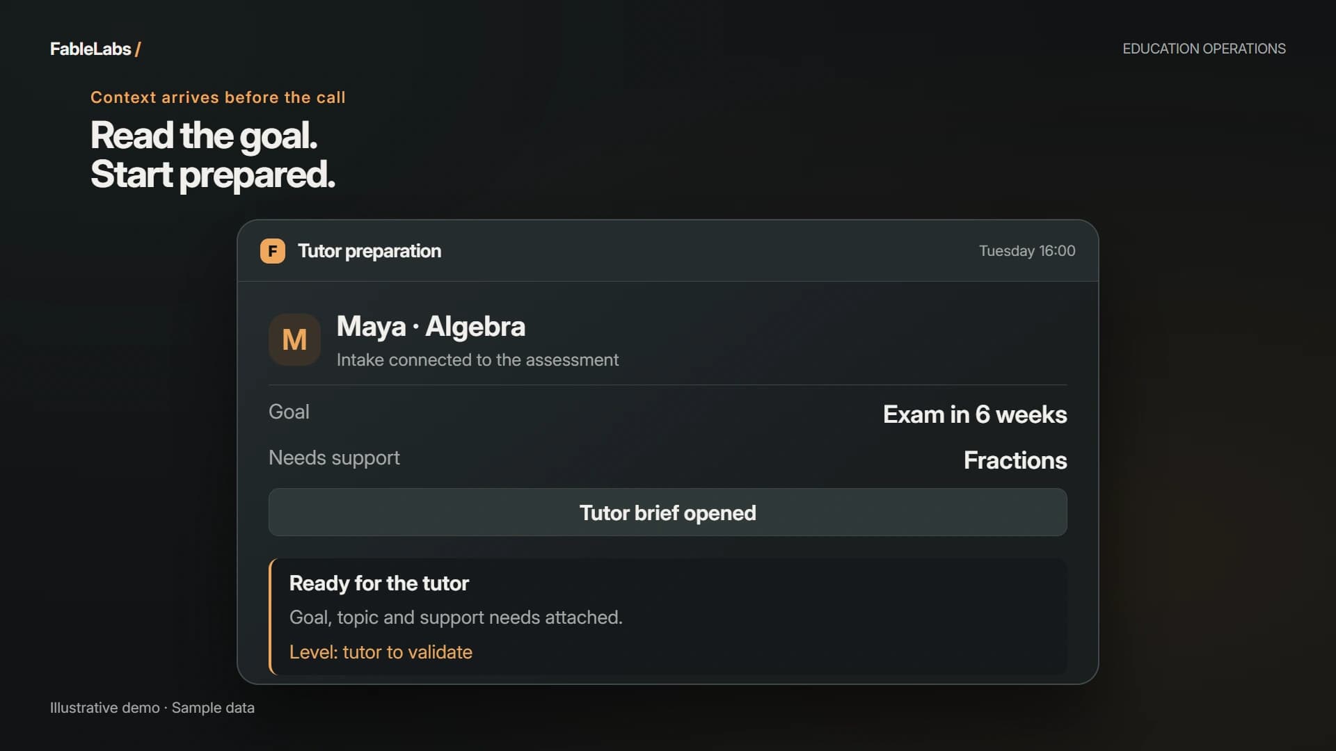 Product walkthrough: Education Operations